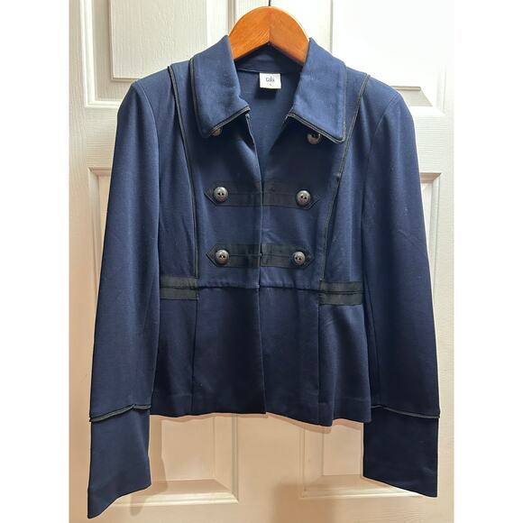 CAbi Jackets & Blazers - Cabi in the Band Jacket in Blue and Black Style 3375, Size Small